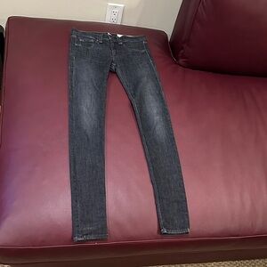 Rag & Bone Black Wash/Charcoal Skinny Jeans for Women